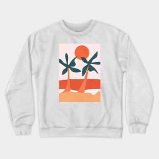 Beach Wall Decor, Scandi Artwork Crewneck Sweatshirt